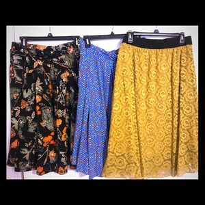 Lot of 3 LuLaRoe Skirts
